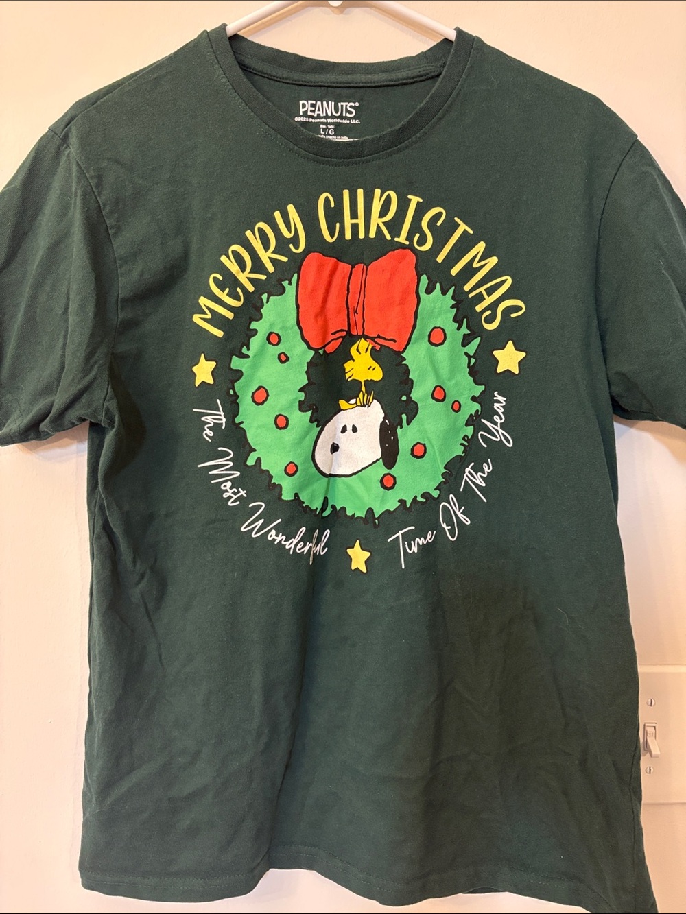 Peanuts Christmas Snoopy & Woodstock Graphic Tee